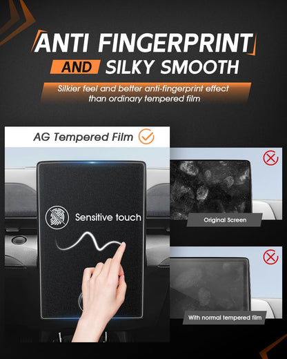 Matte Anti-Glare Displayschutzfolie für Ford Mustang MachE Zubehör 2023 2024 2025 Mach E/Expedition/F-150 Lightning Zubehör Displayabdeckung 15,5" Matt Blendschutz Gehärtetes Glas