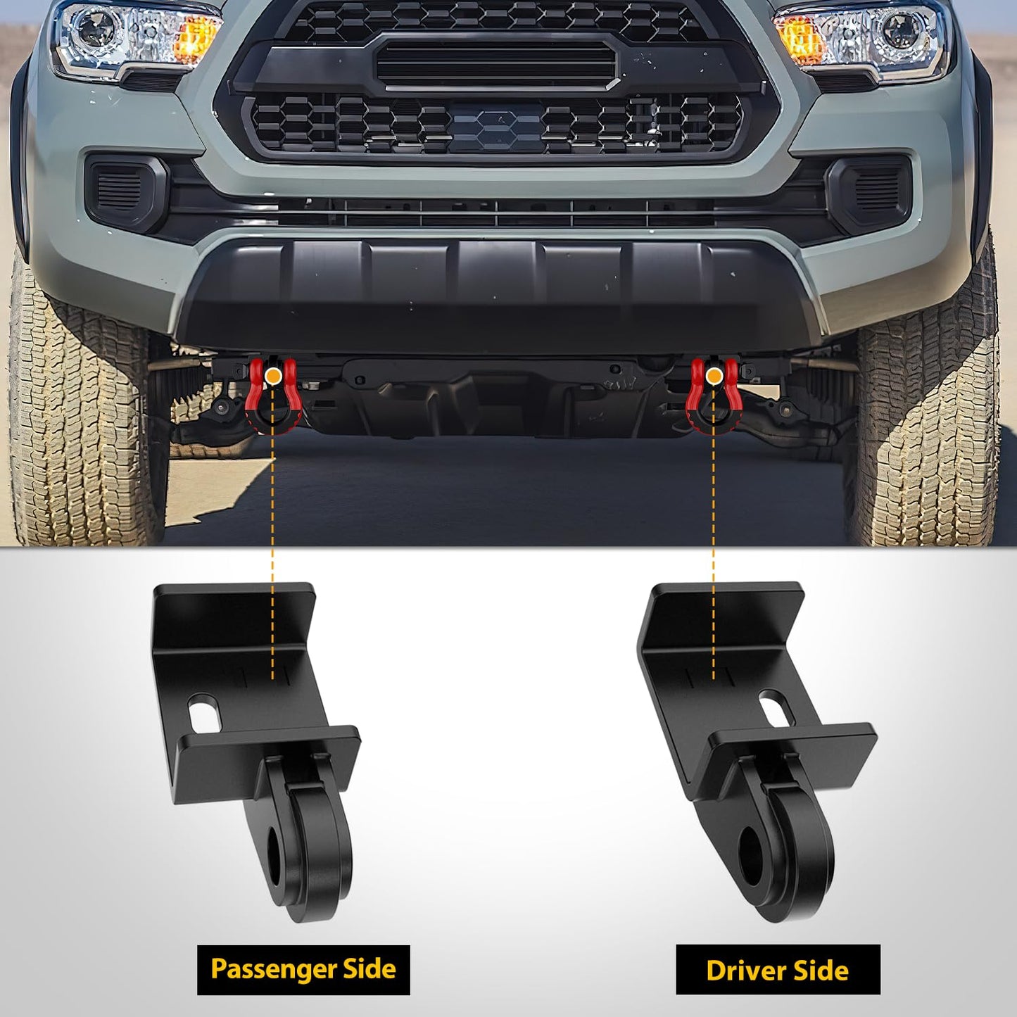 Nilight Anti-Theft Shackle Hitch Receiver 2Inch 45000 LBs Breaking Strength 3/4" Anti-Theft D Ring Shackle 5/8" Trailer Hitch Lock Pin Heavy Duty Solid Towing Kit for Trucks Off Road (Black)
