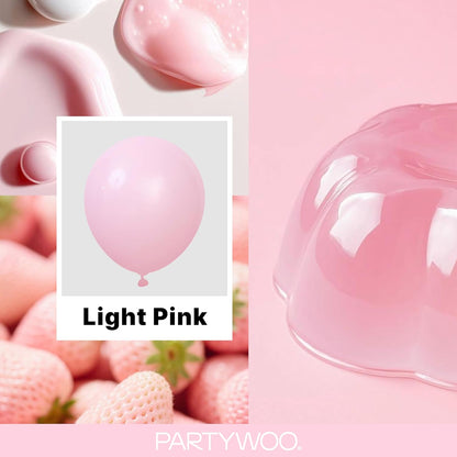 PartyWoo Light Pink Balloons 100 pcs Different Sizes of 36 18 12 10 5 Inch Pastel Baby Pale Pink Balloon Arch Kit Garland for Baby Shower Valentine's Day Princess Birthday Party Decorations Pink-Y48