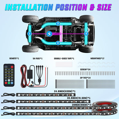 Nilight 6PCS Golf Cart Underbody Light Kit with Canopy Lights Dream Color Multi-Mode Neon Accent Lighting APP Remote Control Sound Active Music Sync IP67 Waterproof 12V-66V for EZGO Yamaha Club Car