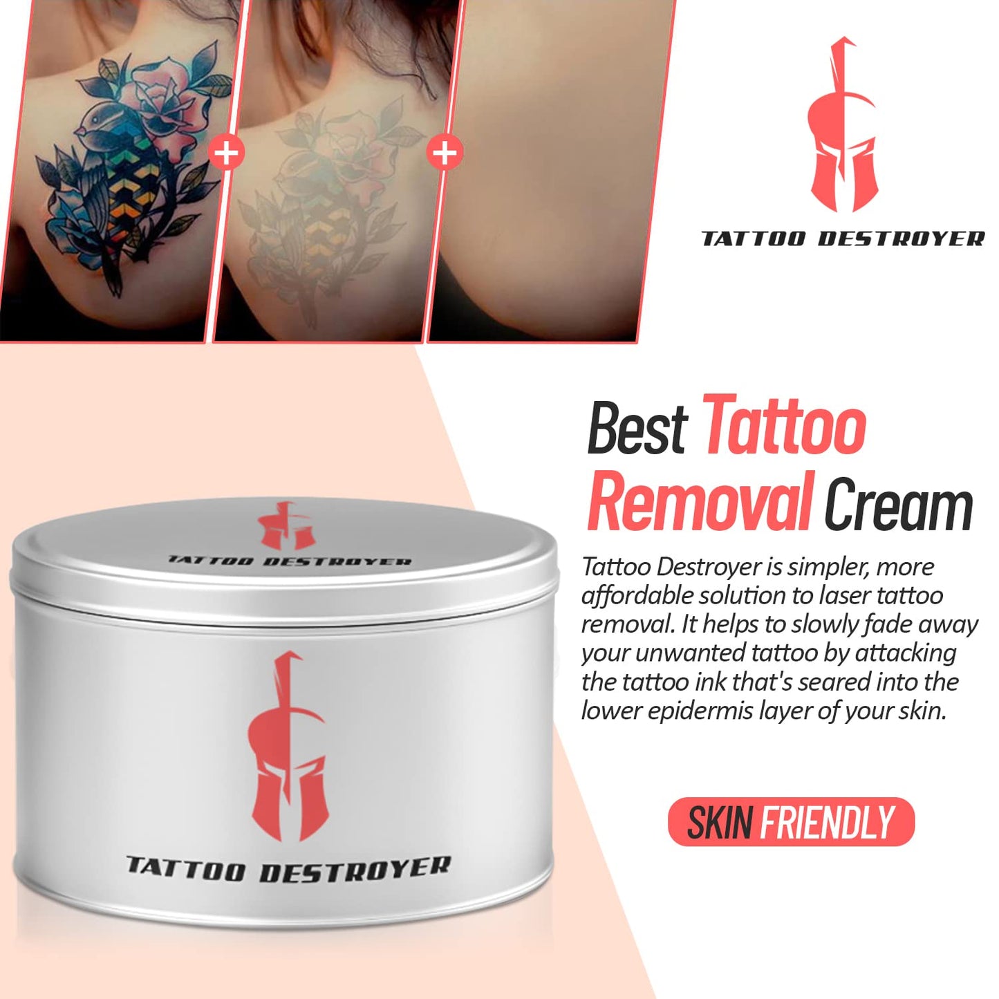 Tattoo Removal Cream Natural Fading system wrecking balm 3 month spartan perform