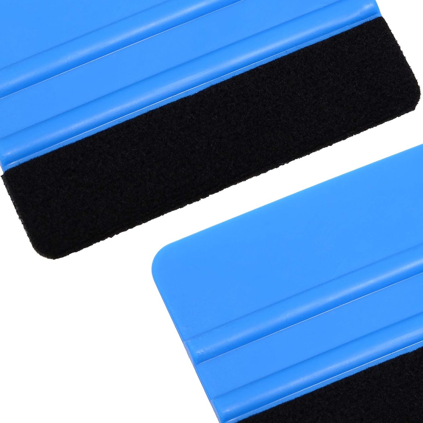EHDIS 2 Stücke Vinyl Rakel Filzkantenrakel 10 cm Auto Vinyl Abzieher Decal Applikator Fensterfolien-Werkzeug mit Filzkante (2 Stücke, Blau)