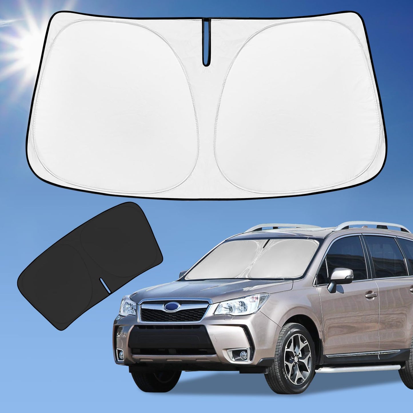 for Toyota Tacoma 2016-2023 2024 2025 2026 Sun Shade Sunshade Windshield Cover - 4 Layers Front Window Shade Custom Fit Tacoma 2Dr 4Dr Pickup Sun Visor 240T Shade Blocks UV Rays Car Accessories