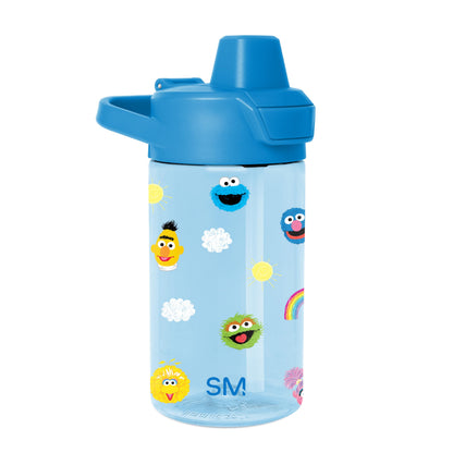 Simple Modern Peppa Pig Kids Tritan Plastic Summit Water Bottle | 12 oz BPA-Free Cup with Covered Leak Proof Straw Lid for Girls, Toddlers | Bubbles