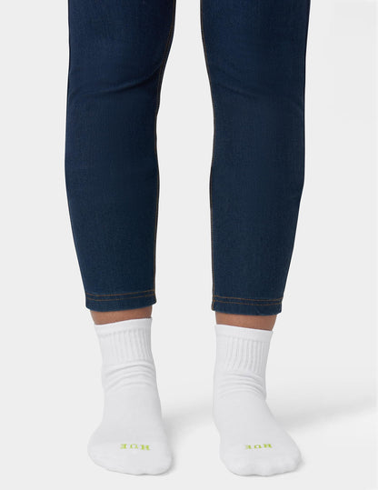 Hue Damen Mini-Crew-Socken, 6er-Pack, Weiß, Einheitsgröße