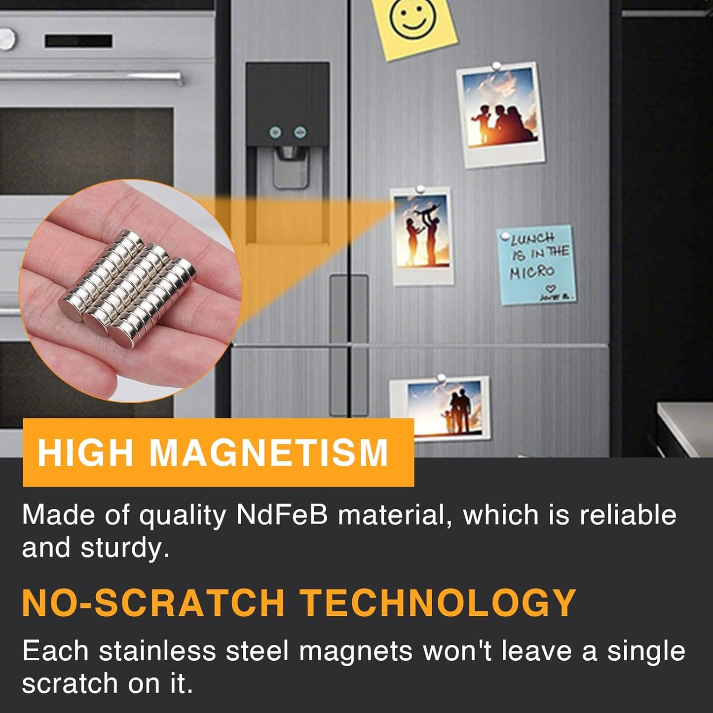 TRYMAG Klein 10x3mm 50 Stück Seltenerdmagnete, 50 Stück Winzige Runde Kühlschrankmagnete für Whiteboard, Kühlschrank, DIY, Küche, Büro