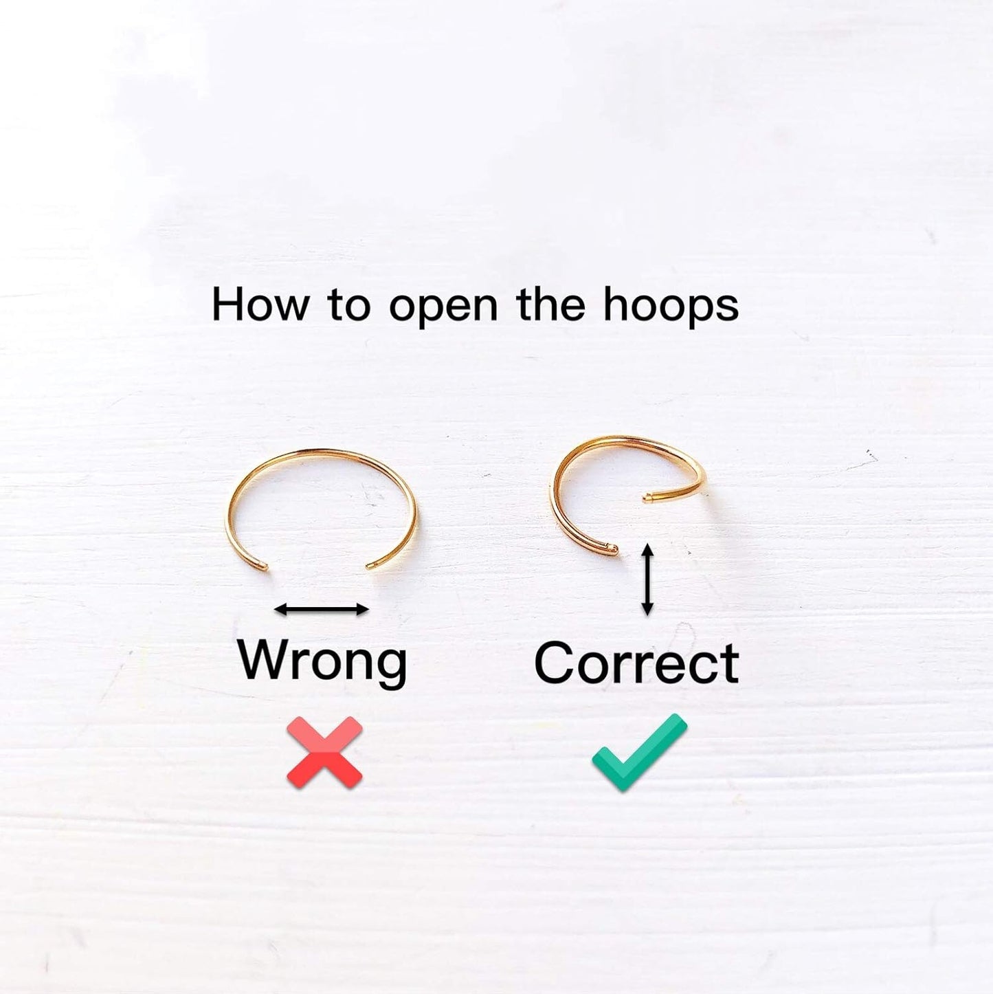LUCKYJEWUS Small Thin Gold or Sterling Silver Nose Ring Hoop for Women, Tiny Nose Piercing jewelry