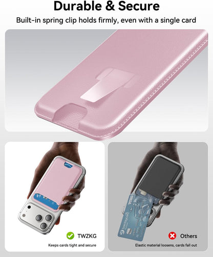 für MagSafe Wallet, 3 Kartenfächer, magnetische schlanke Handy-Geldbörse für iPhone 17/16/15/14/13/12 Pro Max Plus Air Serie, RFID-blockierendes veganes Leder, Schwarz