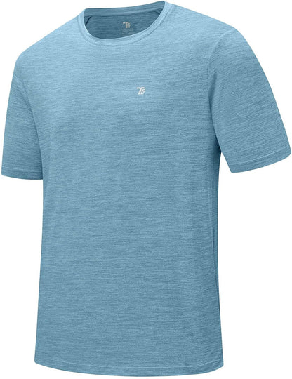 Rdruko Herren Kurzarm Trainingsshirts – Trockene Passform – Feuchtigkeitstransportierend – Für Laufen, Fitnessstudio, aktiven Sport