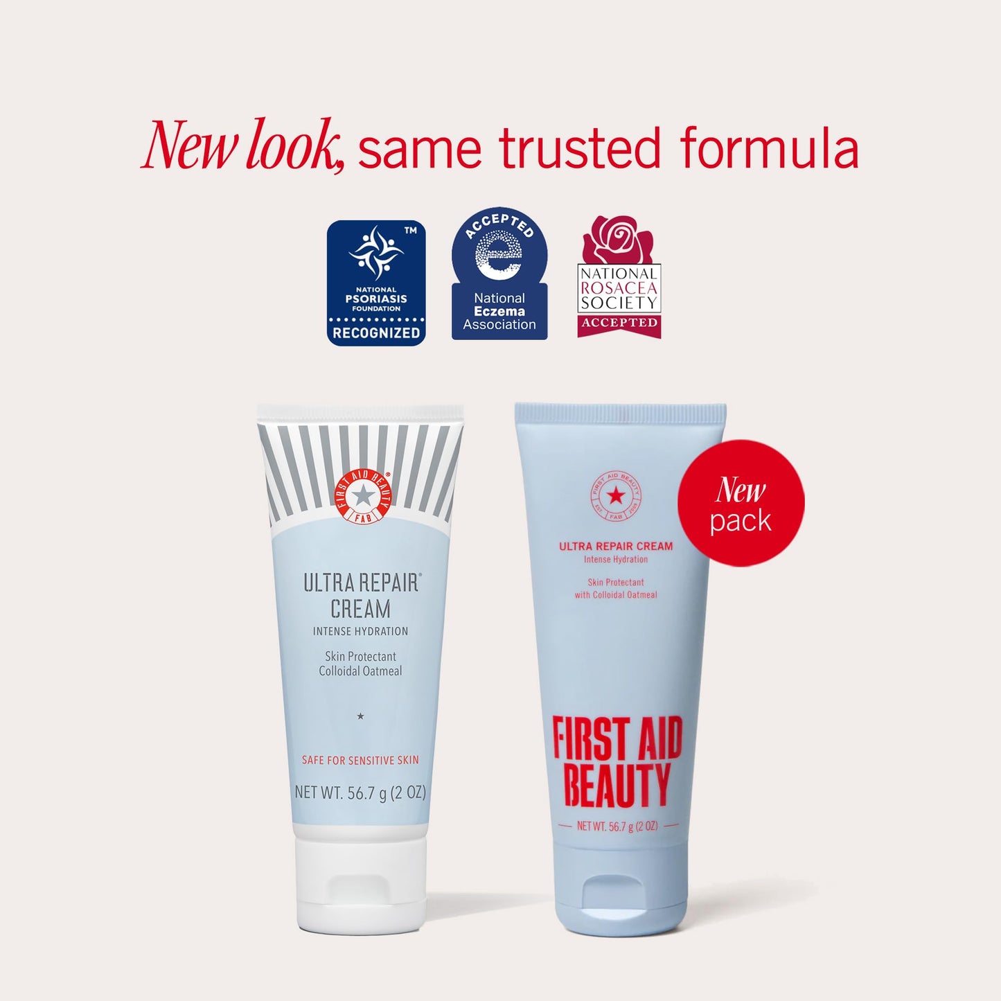 First Aid Beauty Ultra Repair Cream – Eczema Relief & Skin Barrier Repair Moisturizer with Colloidal Oatmeal & Ceramides, for Sensitive Dry Skin, Face & Body, 170.1g
