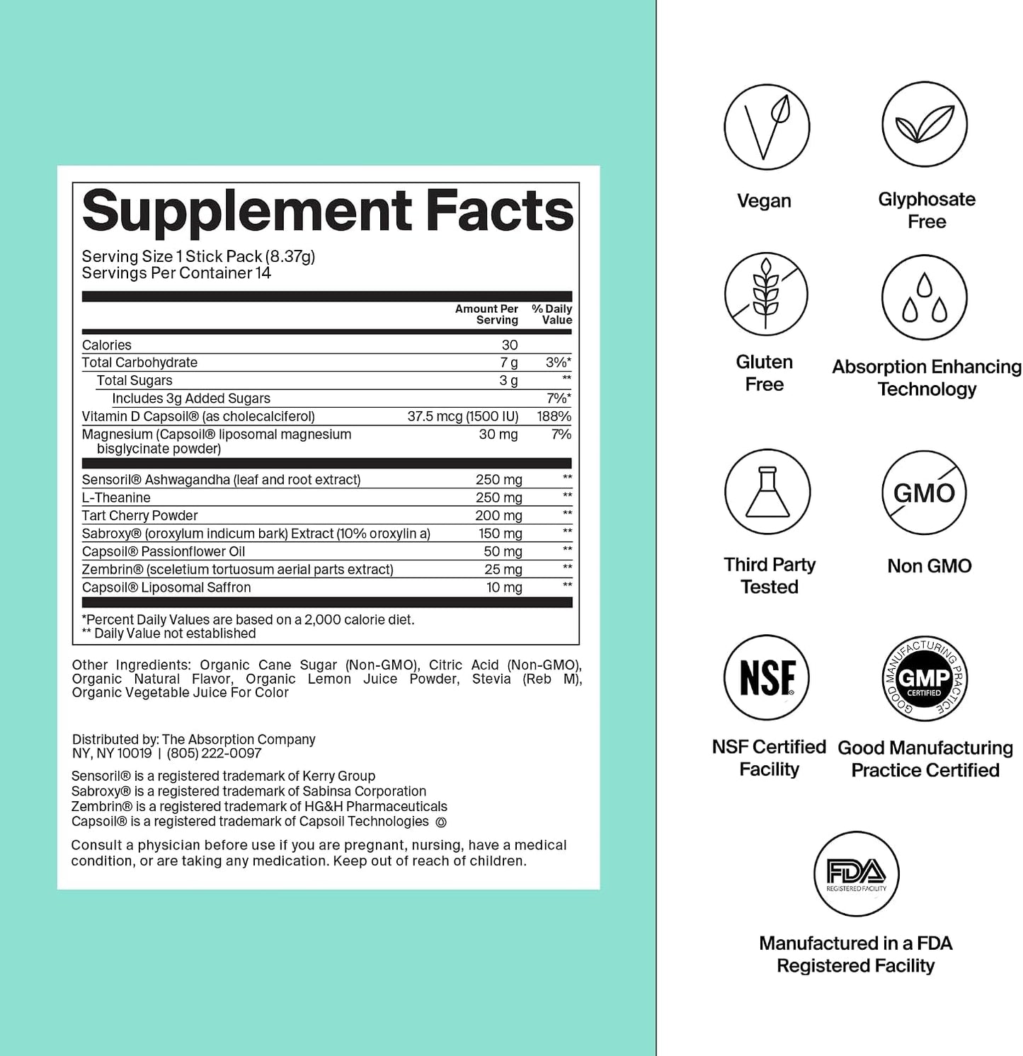 Calm Drink Mix - Supports Cortisol Regulation - Watermelon Lemonade & Electrolyte Powder - Workout Recovery & Hydration - Mango Lemonade & Sleep Aid Powder - Improve Sleep Quality - Chamomile