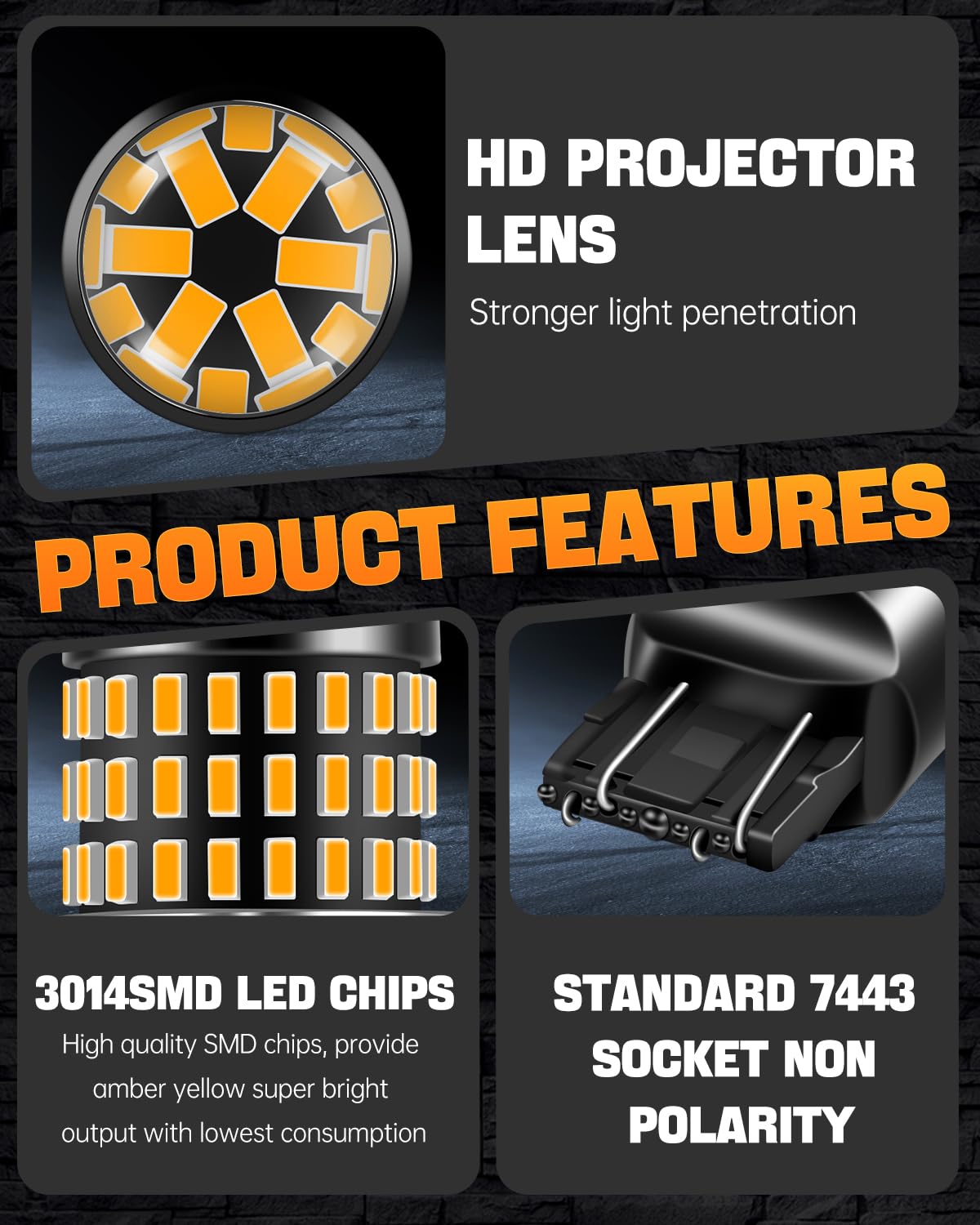 LUYED 3157 LED Bulbs Reverse Light Xenon White 1800 Lumens Super Bright 78 SMD 3056 3156 3057 4157 LED Bulbs,Used for Back Up Reverse Lights,Brake Lights,Tail Lights,Turn Signal Lights,Pack of 2
