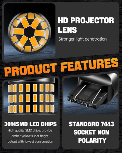 LUYED 3157 LED Bulbs Reverse Light Xenon White 1800 Lumens Super Bright 78 SMD 3056 3156 3057 4157 LED Bulbs,Used for Back Up Reverse Lights,Brake Lights,Tail Lights,Turn Signal Lights,Pack of 2