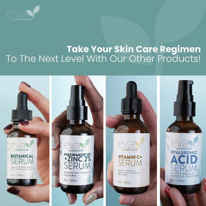 Eva Naturals Vitamin C Serum für das Gesicht – Anti-Aging Dark Spot Remover mit Retinol, Hyaluronsäure, Niacinamid & Salicylsäure – Gesichtsserum für Frauen für klare, glatte, strahlende Haut