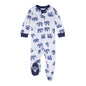 Burt's Bees Baby Boys Sleep and Play Pajamas, 100% Organic Cotton, One-piece PJs, Diagonal Zip Up Loose Fit Footie