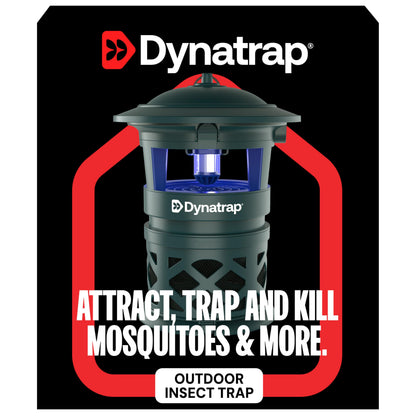 Dynatrap DT1130SR 1/2 Acre Mosquito & Flying Insect Outdoor Trap and Killer – Kills Mosquitoes, Flies, Wasps, Gnats, & Other Flying Insects - Bug Zapper Alternative – Black