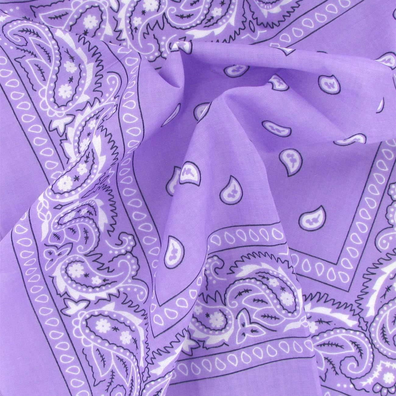 BOOLAVARD 1er, 6er, 9er oder 12er Pack Cowboy-Bandanas mit original Paisley-Muster (Schwarz)