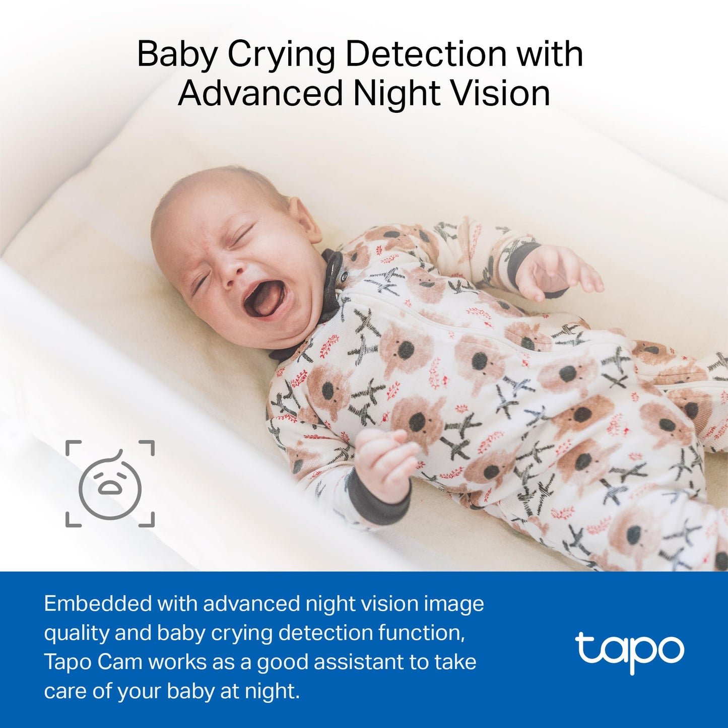 Tapo 1080P Indoor Wired Security Camera - Works as a Baby Monitor & Pet Camera, Motion Detection, 2-Way Audio, Siren, Night Vision, Subscription-Free Local Storage or Optional Cloud, C101
