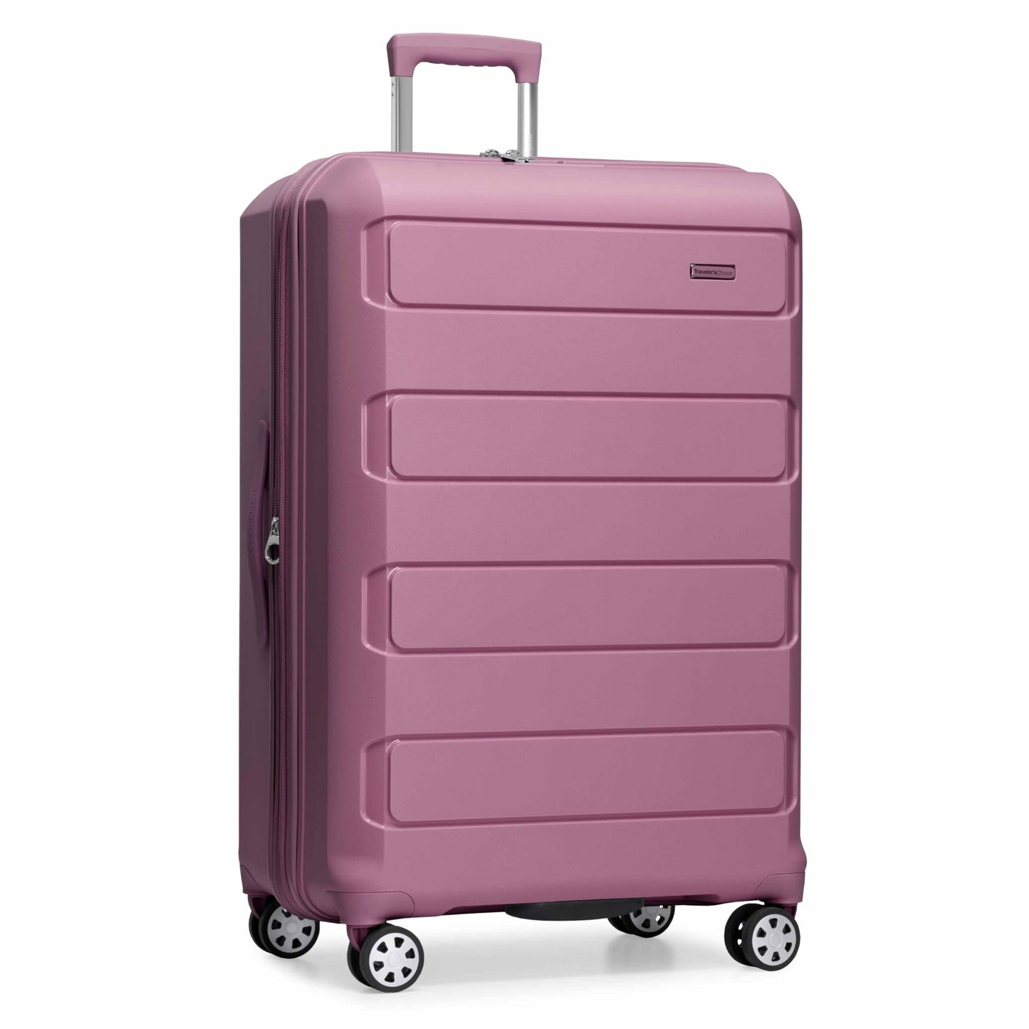 Traveler's Choice Pagosa Hardshell Expandable Luggage with Spinner Wheels, Slate Blue, 3-Piece Set (22/27/30)