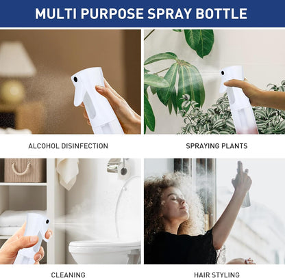 TANSHINE Kontinuierliche Haar Pflanze Mister Sprühflasche Fein Leer Klein Nebelsprühflaschen Nebelsprüher Wasser Alkohol Reinigungs Sprühnebel Flasche für Lockenhaar Styling Produkte,Pflanzen, 200ml,Klar