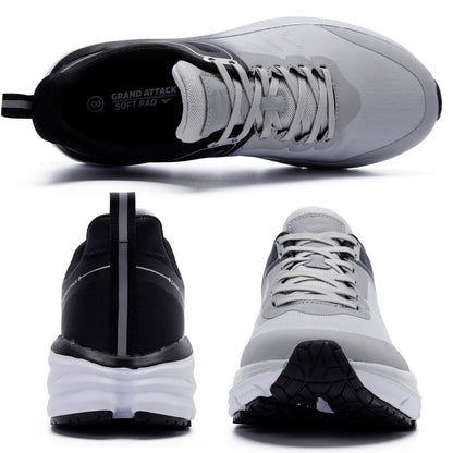 Grand Attack Men's Road Running Walking Shoes | Max Cushioned Comfort | Durable Non-Slip | Breathable Athletic Tennis Cross-Training Sneakers