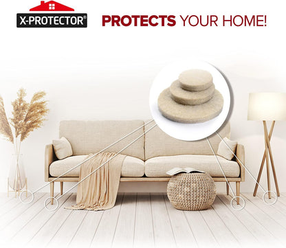 Felt Pads X-PROTECTOR - Giant 235 Pack Premium Furniture Pads. Huge Quantity Felt Furniture Pads Wood Floor Protectors for Furniture Feet – Best Hardwood Floor Protectors. Protect Your Wood Floors!