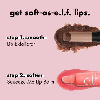 e.l.f. Squeeze Me Lippenbalsam, feuchtigkeitsspendender Lippenbalsam für einen transparenten Farbhauch, angereichert mit Hyaluronsäure, vegan & tierversuchsfrei, Erdbeere