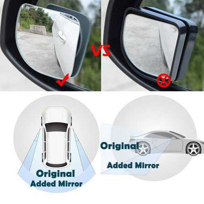 Ampper Blind Spot Mirror, 2" Round HD Glass Frameless Convex Rear View Mirror, Pack of 2