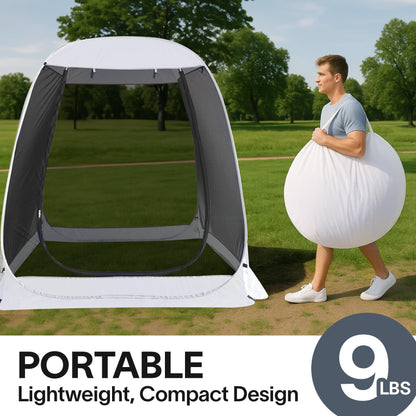 Alvantor Pop Up Screen House Tent, Instant Outdoor Gazebo with Mosquito Netting & UPF 50+ Sun Protection, Portable Canopy Shelter for Patio, Backyard, Camping (2-10 Person)