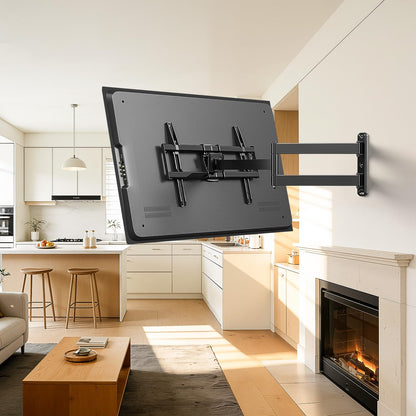 USX MOUNT Swivel TV Wall Mount for 26-60 Inch TVs up to 80 lbs, Single Articulating Arm, Full Motion TV Wall Mount Bracket with Swivel and Tilt, Max VESA 400x400mm