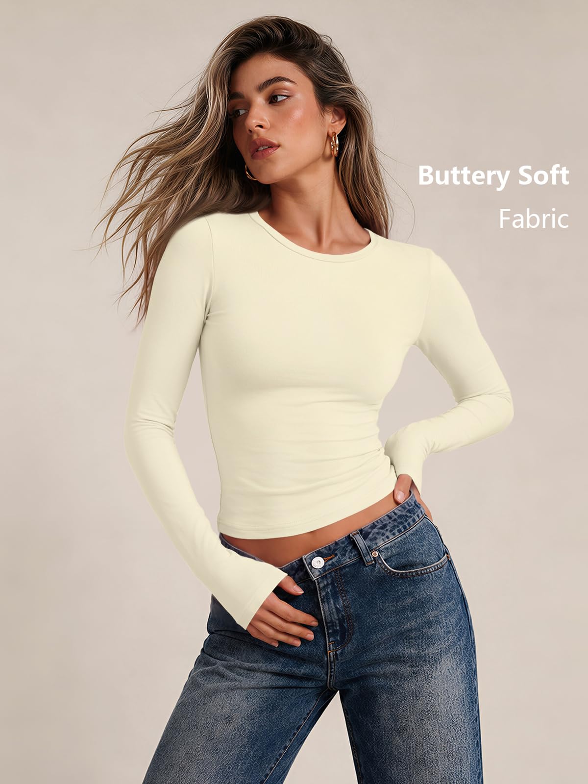 Trendy Queen Womens Long Sleeve T Shirts Fall Fashion Basic Y2K Tops 2026