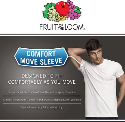Fruit of The Loom Men's 6-Pack Stay Tucked V-Neck T-Shirt