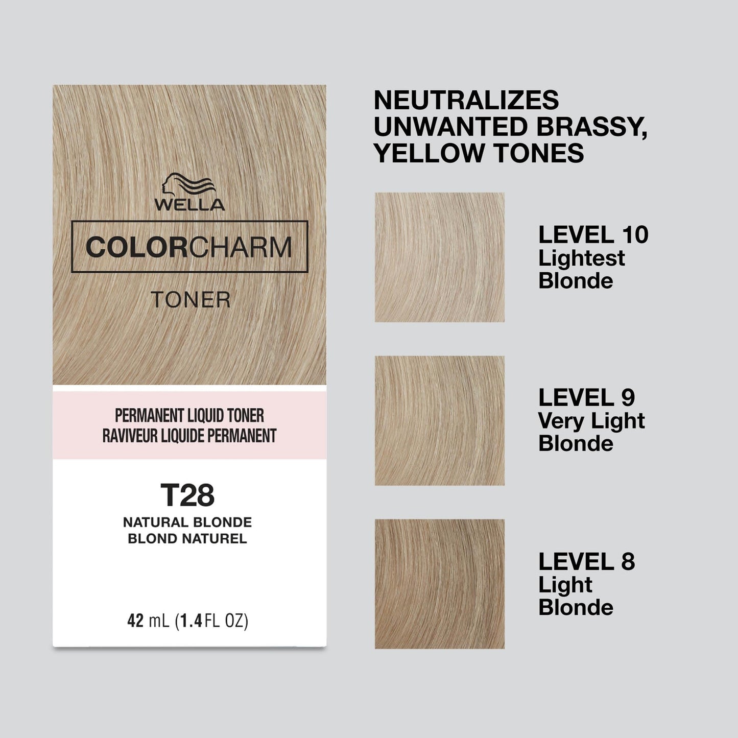 COLORCHARM Permanente Flüssigtönungen | Neutralisiert Gelbstich | Frei von Parabenen | Vegan | T18 Hellstes Aschblond | 41 ml