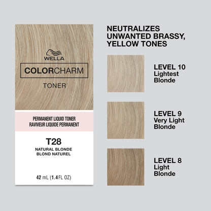 COLORCHARM Permanente Flüssigtönungen | Neutralisiert Gelbstich | Frei von Parabenen | Vegan | T18 Hellstes Aschblond | 41 ml
