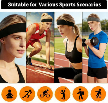 Sports Headbands for Women (5 Pack), Moisture Wicking Workout Headband for Running, Cross Training, Yoga and Bike