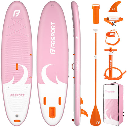 FBSPORT 11' Premium Stand Up Paddle Board, Yoga Board with SUP Accessories & Carry Bag | Wide Stance, Surf Control, Non-Slip Deck, Leash, Paddle and Pump for Youth & Adult