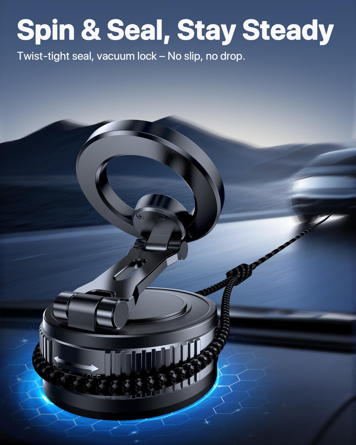 Miracase Car Phone Mount, [Upgraded Strong Military Grade Suction Cup] Long Arm Phone Holder for Car Dashboard Windshield Vent, Hands Free Cell Phone Holder Compatible with All Mobile Phones