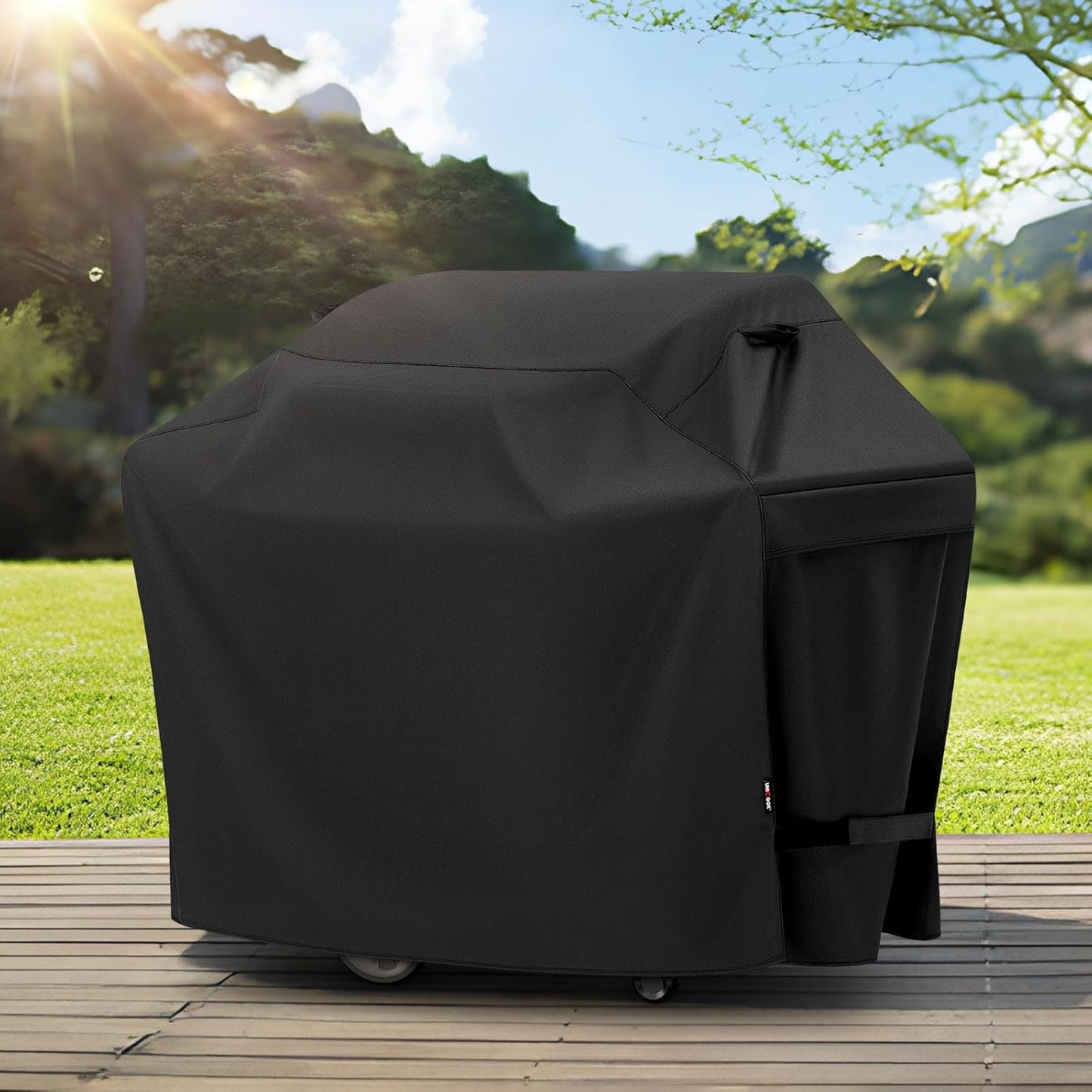 UNICOOK BBQ Abdeckung 60 Zoll, Hochleistungs-Wasserdichte Grillabdeckung, Spezielle Licht- und UV-beständige Outdoor-Grillabdeckung, Grillzubehör Kompatibel mit Weber Char-Broil Nexgrill und mehr