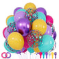 68Pcs Pink and Purple Balloons 12 Inch Metallic Purple Pink Latex Balloon Confetti ballons with Ribbons Party Balloons for Wedding Girls Birthday Baby Shower Decorations.