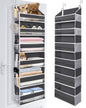 ULG Over The Door Organizer with 6 Large Pockets 12 Side Pockets, 50lbs Weight Capacity Door Hanging Organizer for Bedroom, Bathroom, Pantry, Nursery Storage, Beige