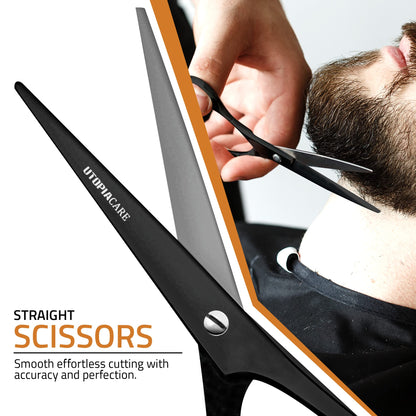 Utopia Care Haarschneide- und professionelle Friseurschere 6,5 Zoll, Premium Edelstahl Schere mit glattem Rasiermesser und scharfen Klingen für Salons, Männer, Frauen und Kinder, Silber