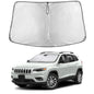 EcoNour Car Windshield Sunshade | Blocks 99% Heat & Keeps Interior Cool | Universal Fits Cars, SUVs, Trucks | Automotive Sun Screen, Visor & Car Accessories for Summer | Medium (64x32 Inches)