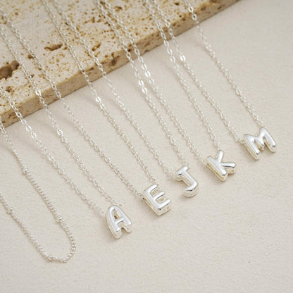 Thaivor Osterkorb-Füller – Initialen-Halsketten für Frauen, 14K vergoldete Bubble Letter Halskette, geschichtete zierliche süße Choker-Anhänger, Stapel-Schmuck, Mode-Accessoires, Teenager-Trendgeschenk