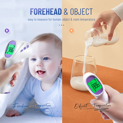 Forehead Thermometer for Adults and Kids, Digital Baby Thermometer with Fever Alarm, Fast Accurate Results, Home Medical & Nurse Essentials