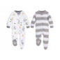 Burt's Bees Baby Boys Sleep and Play Pajamas, 100% Organic Cotton, One-piece PJs, Diagonal Zip Up Loose Fit Footie