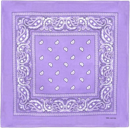 BOOLAVARD 1er, 6er, 9er oder 12er Pack Cowboy-Bandanas mit original Paisley-Muster (Schwarz)