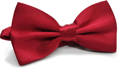 Verstellbare Herren-Fliege, einfarbig, doppelt gefaltet, vorgebunden für Dinner, Hochzeiten, Partys, Business, Bälle