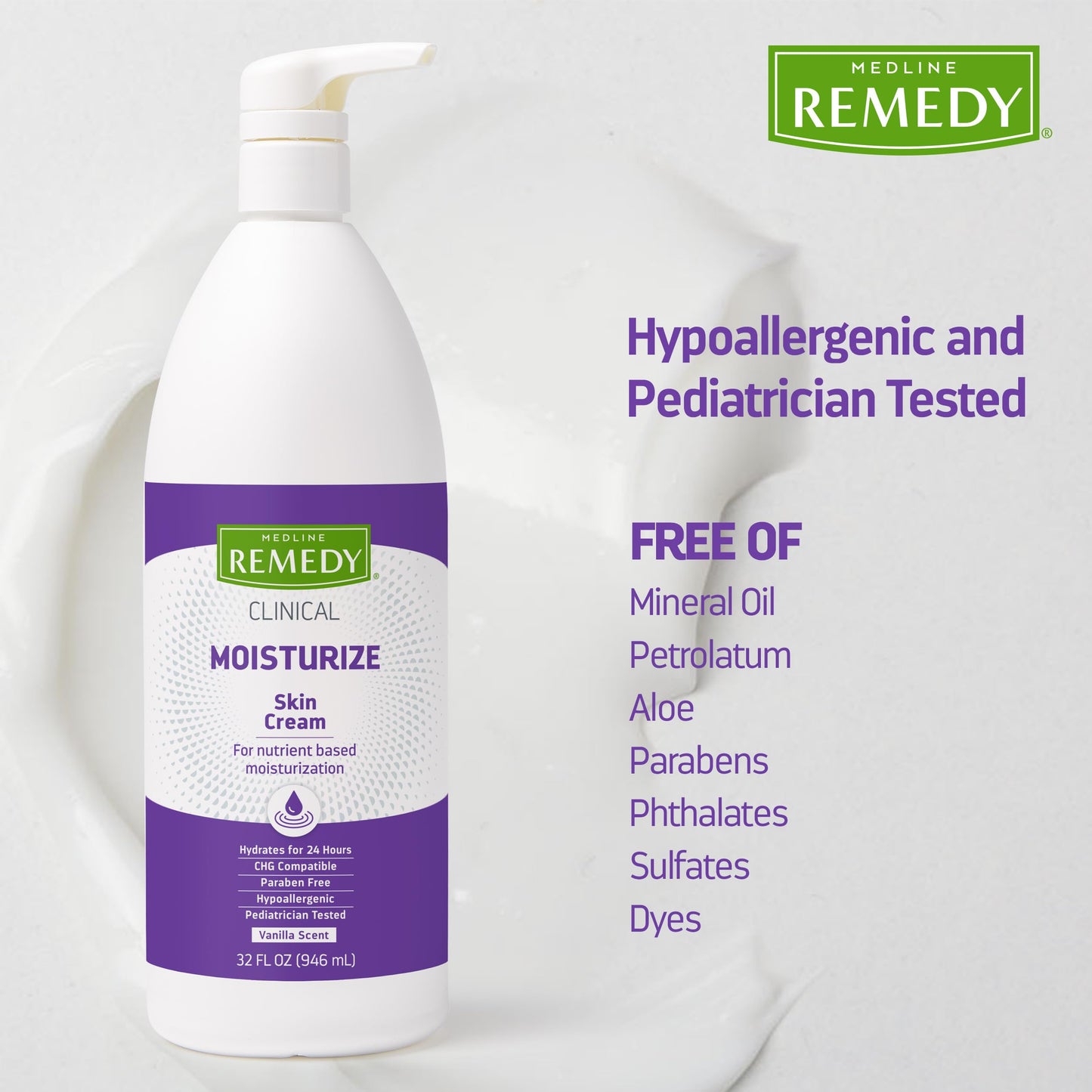 Medline Remedy Phytoplex Nourishing Skin Cream Moisturizer, 4 Fl. Oz (Pack of 2)