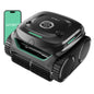 WYBOT C2 Cordless Robotic Pool Cleaner, Dual Filtrations, Floor, Wall &Waterline Cleaning, App Scheduling, Smart Navigation, Pool Vacuum for Inground Pools, Carbon Gray with Green Handle