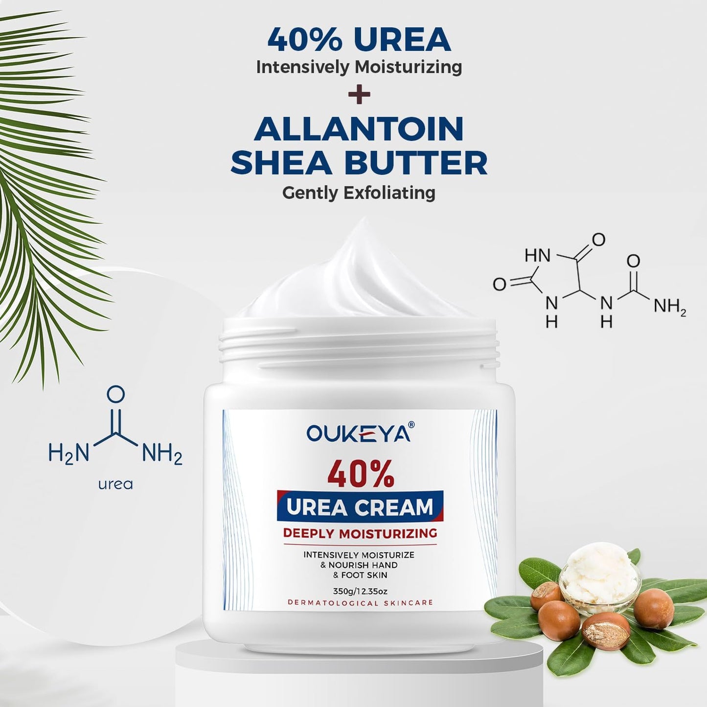 OUKEYA Urea Cream 40 Percent,Foot & Hand Cream for Dry Cracked,Urea Lotion for Feet Maximum Strength